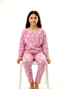 Pink Bunny Print Kids Pants