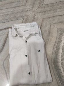 Classic White Striped Button-Down Shirt