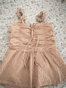 Gingham Ruched Bust Top