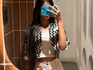 Chic Chevron Knit Jacket