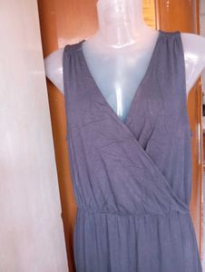 Chic Blue Wrap Dress