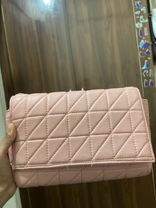 Chic Quilted Pink Shoulder Bag