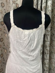 White Textured Camisole Top