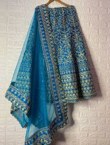 Designer Blue Lehenga Choli with Dupatta