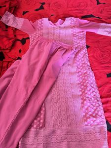 amazing pink kurta set