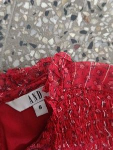 Red Floral Print Maxi Dress