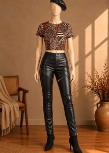 🐆🦓 Animal Print Semi-Sheer Crop Top