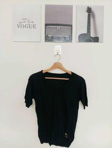 Classic Black V-Neck T-Shirt