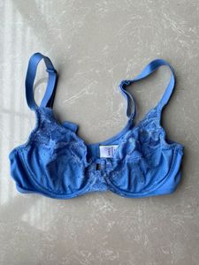 Marks & Spencer Blue Lace Detail Bra