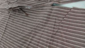 low waist Striped Linen Pants