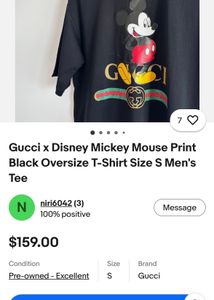 GUCCI x Disney Mickey Mouse Graphic TShirt