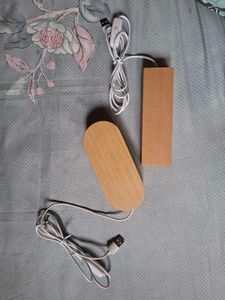 Wooden LED Lamp Base Combo