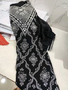 Black party wear suit material
