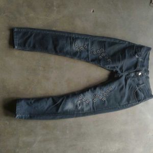 Stylish Embroidered Denim Jeans