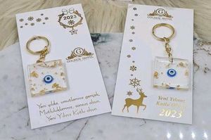 Golden Evil Eye Keychain