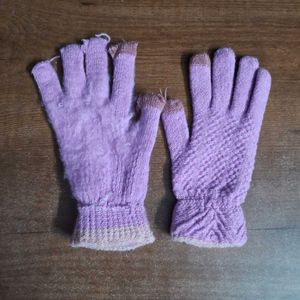 Lavender Touchscreen Gloves