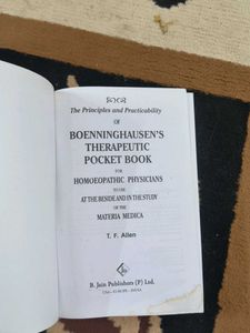 Boenninghausen's Therapeutic Pocket Book