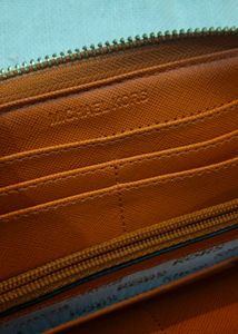 Michael Kors Orange Leather Wallet