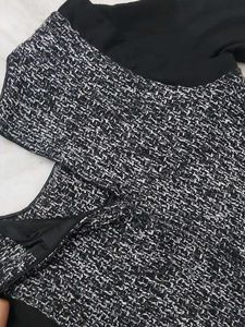 Chic Grey Fit &amp; Flare Dress