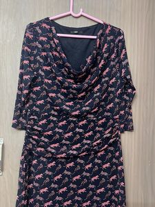 branded Stylish Printed Midi Dress for L and Xl
