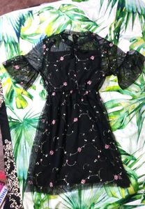 embroidered mess dress with inner