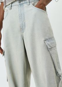 NUON WESTSIDE MEN ICE WASHED CARGO JEANS 32