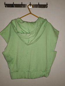 Lime Green Cropped Hoodie