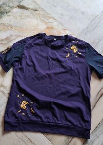 Embroidered Purple Top