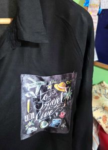 Black plain Shirt