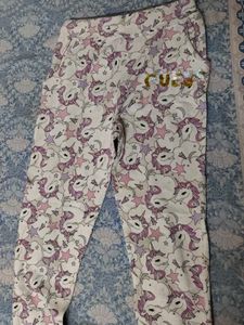 Girls Unicorn Print Pants