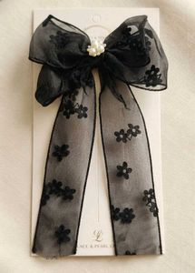 Elegant Black Lace Bow Hair Clip