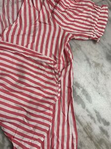 Striped Button-Up Blouse