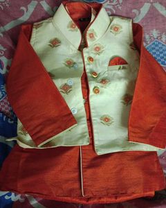 Boys Ethnic Kurta Set  with two pants