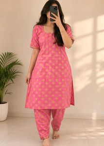 Handstitched Pink Kurta made by Saree✨️