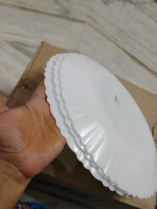 Set of 3 White Dinner Plates