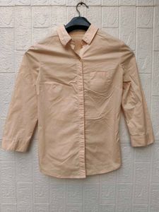 New with tag Korean Classic Beige Button-Down Shir
