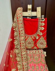 Brand New Red Embroidered Lehenga Choli