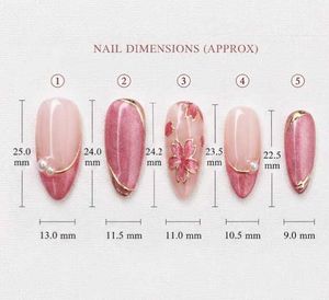 Elegant Pink &amp; Gold NailSet💅🩷. (CUSTOMIZABLE)