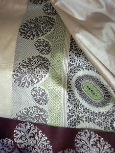 Cream &amp; Maroon Mix Original Silk