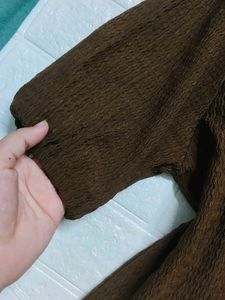 coffee brown cue top