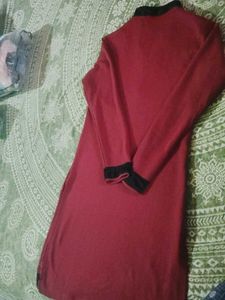 Embellished Red Kurta