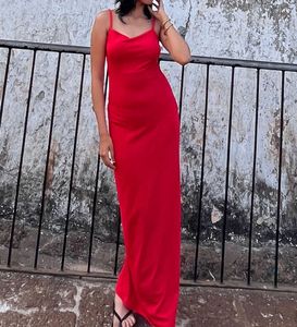 Vibrant Red Maxi Dress