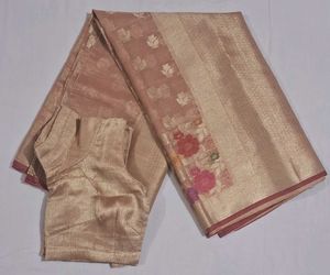 Beautiful Kora Silk Saree (with blouse)