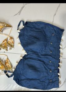Navaratri denim blouse designer