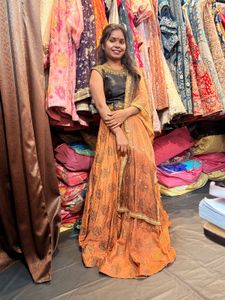 Elegant Orange Lehenga Choli