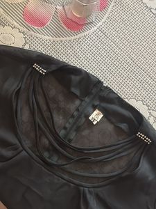Elegant Black Sheer Blouse