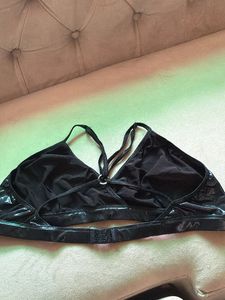 Shiny Black Bralette Top