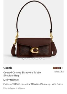 Coach Signature Tabby Shoulder Bag