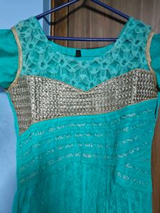 Stunning Teal Gown with Sequins
