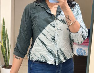 Pink Tribe Tie-Dye Button-Up Shirt